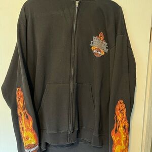 Size XL Harley Davidson zip up hoodie.
